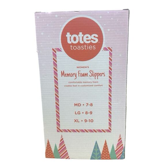 Totes Toasties Memory Foam Slippers - Size Large (8-9) - Black - Picture 2 of 2